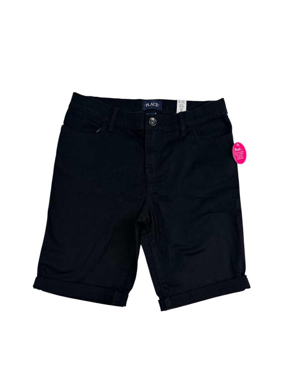 The Children's Place Black Roll-Cuff Bermuda Shorts